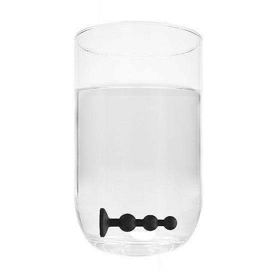 Ouch! Silicone Beaded Diamond Butt Plug Black - Romantic Blessings