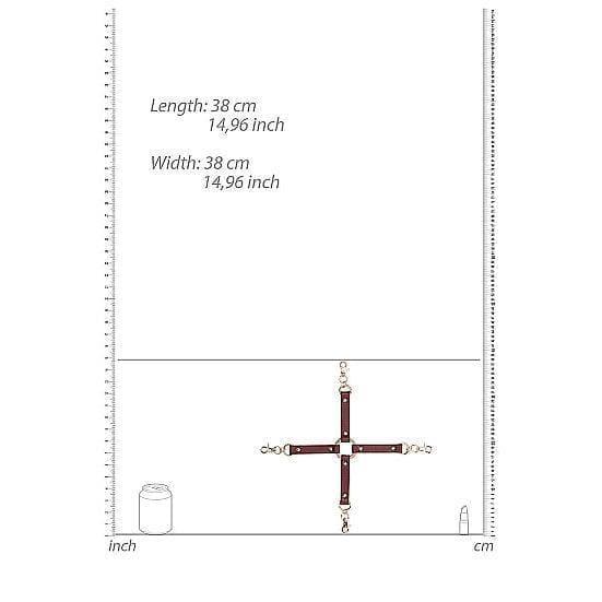 Shots Ouch! Halo Hogtie Connector Burgundy - Romantic Blessings