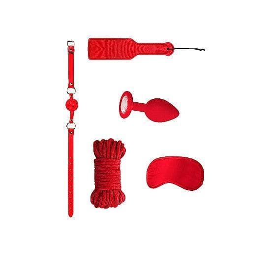 Shots Ouch! 5-Piece Introductory Bondage Kit #5 Red - Romantic Blessings