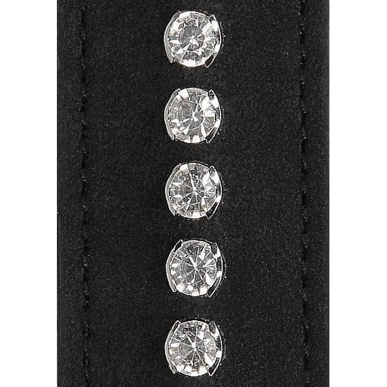 Shots Ouch! Diamond Studded Faux Leather Hogtie Black - Romantic Blessings