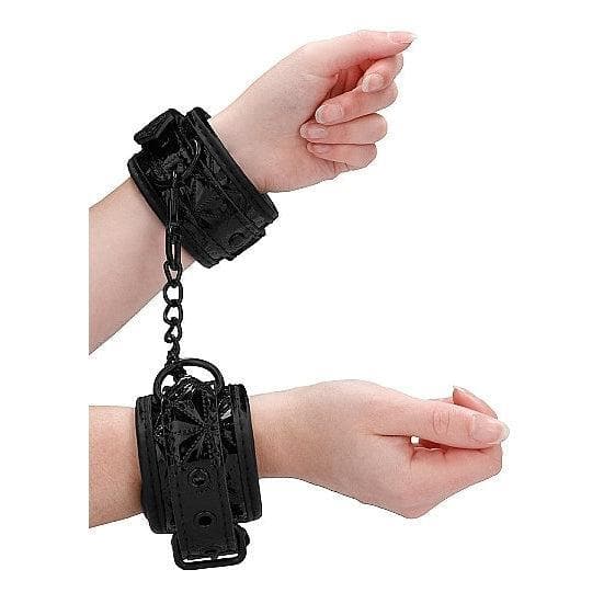 Shots Ouch! Luxury Adjustable Handcuffs Black - Romantic Blessings