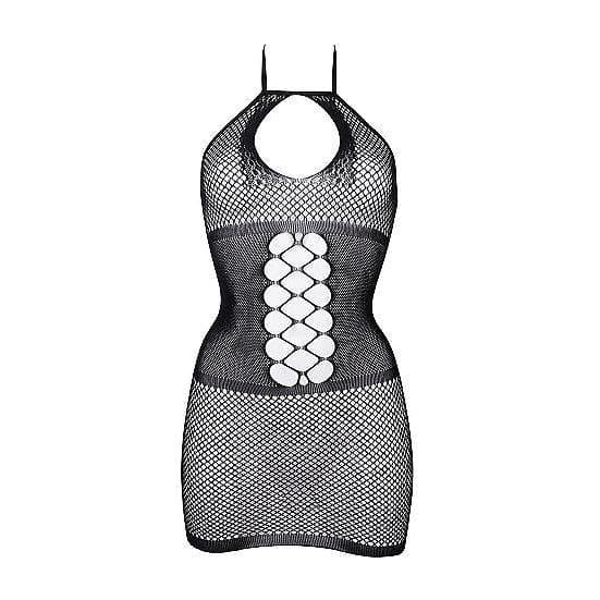 Shots Le Desir Peek-A-Boo Fishnet Dress Black - Romantic Blessings