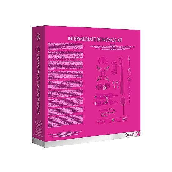 Shots Ouch! 11-Piece Intermediate Bondage Kit Pink - Romantic Blessings