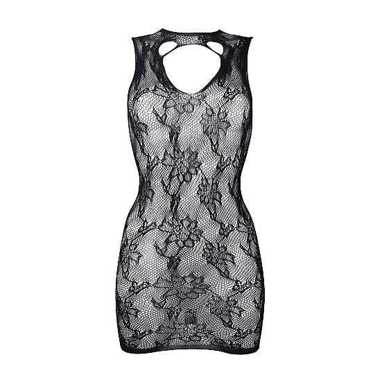 Shots Le Desir High Neck Lace Mini Dress Black - Romantic Blessings