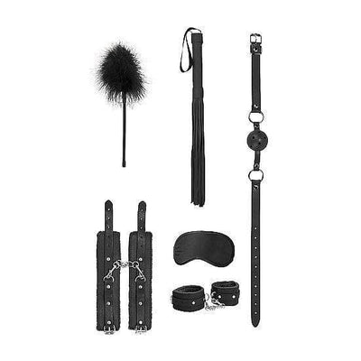 Shots Ouch! 6-Piece Beginner Bondage Kit Black - Romantic Blessings