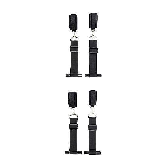 Shots Ouch! Black & White Door Restraint Kit Black - Romantic Blessings
