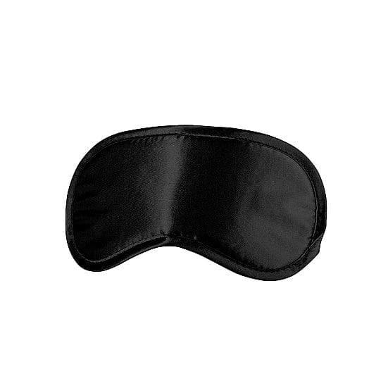Shots Ouch! Black & White Satin Eye Mask Blindfold Black - Romantic Blessings