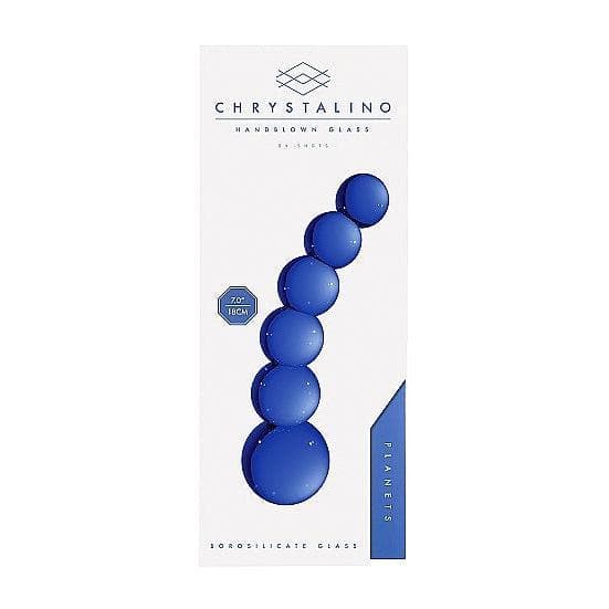 Shots Chrystalino Planets Curved Beaded 7 in Glass Wand Vagina Dildo or Anal Beads - Romantic Blessings