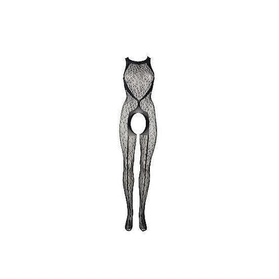 Shots Le Desir Crotchless Leopard Bodystocking Black - Romantic Blessings
