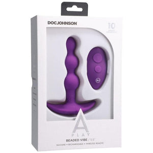 A-Play Shaker Rechargeable Silicone Beaded Anal Plug with Remote Control - Romantic Blessings