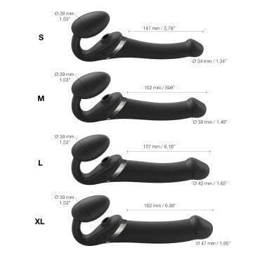 Strap-On-Me Multi Orgasm Bendable 3 Motor Strap-On Medium - Romantic Blessings