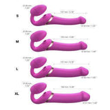 Strap-On-Me Multi Orgasm Bendable 3 Motor Strap-On Small - Romantic Blessings