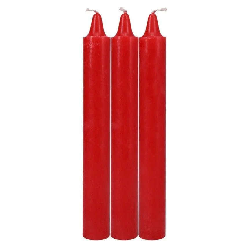 Japanese Drip Candles 3-Pack Red - Romantic Blessings