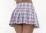 Escante Long Pleated Zipper Side School Girl Skirt Pink Plaid