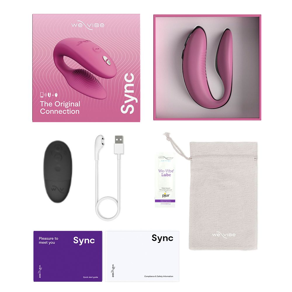 We-Vibe Sync 2 Rechargeable Silicone Couples Vibrator with Remote Control
