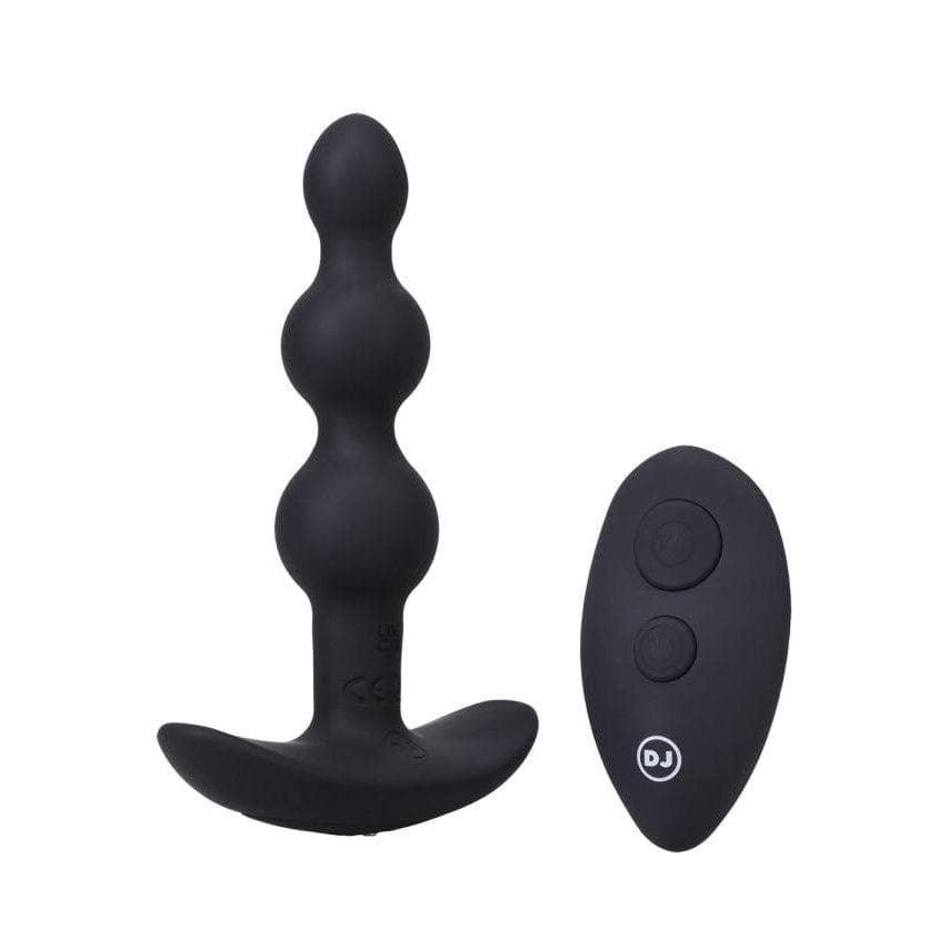 A-Play Shaker Rechargeable Silicone Beaded Anal Plug with Remote Control - Romantic Blessings